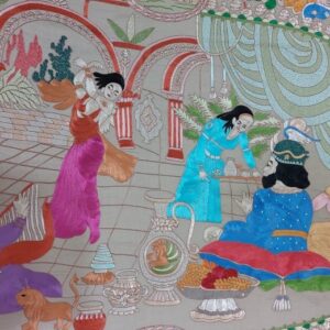 Kalamkari Shawl darbaar