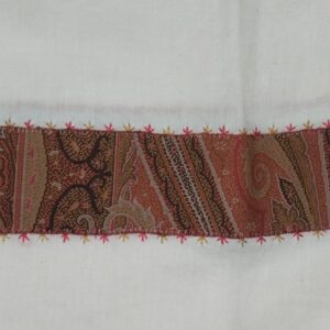 White Paisley Border Shawls